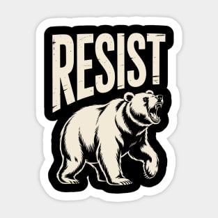 Resist Bear Sticker